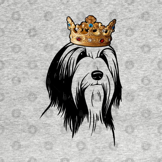 Bearded Collie Dog King Queen Wearing Crown by millersye